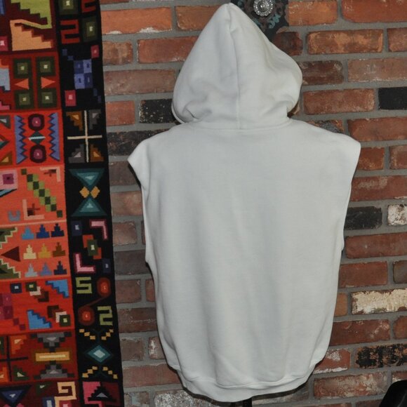 Sweaty Betty London Powerhouse Sleeveless Cream Fleece Hoodie Sweater S 38 - Picture 6 of 8